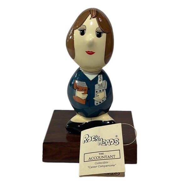 Rock Heads The Accountant Figurine Paper Weight - Picture 1 of 6